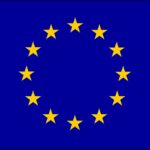 flag, europe, blue background