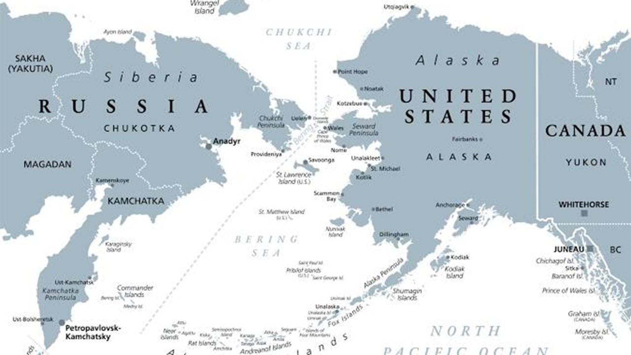 Federacja Rosyjska (Czukotka i Kamczatka) i Alaska. W tym rejonie odbywają się największe połowy wielorybów. 